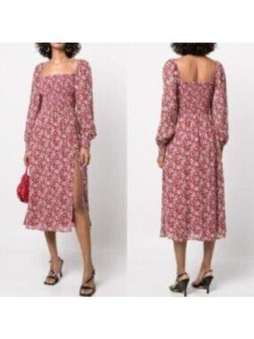 Reformation | Dresses | Reformation Tagliatelle Linen Dress In Cherry Red |  Poshmark